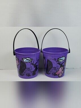 Blockbuster VTG Play Pak Halloween Trick or Treat Buckets Pails NO LIDS Set of 2